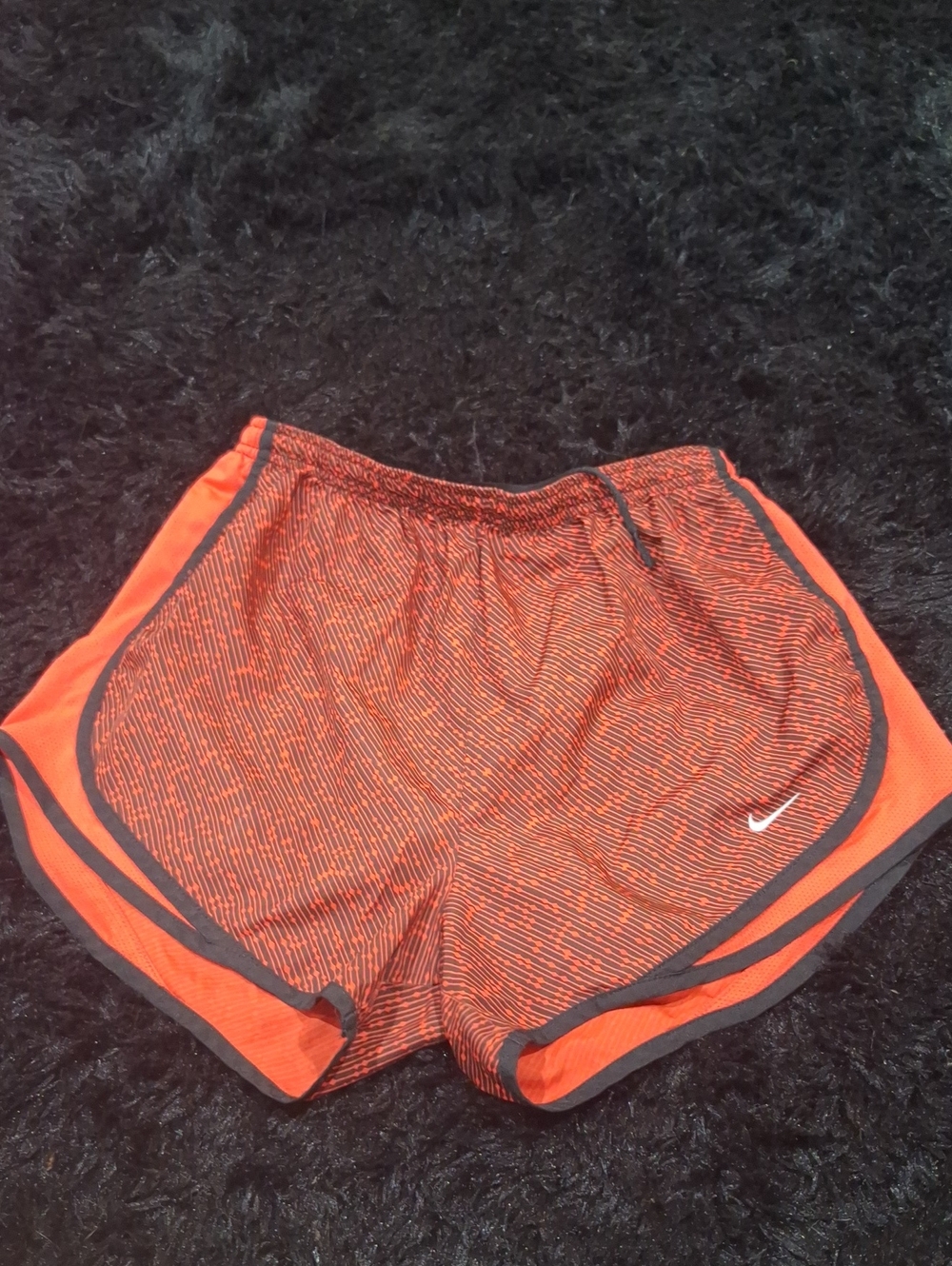 Nike Women’s Orange Athletic Running Shorts with Contrast Trim